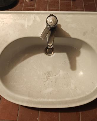 Lavandino bagno da incasso Dolomite con rubinetto