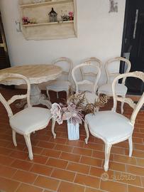 SEDIE SHABBY ANTICATE 