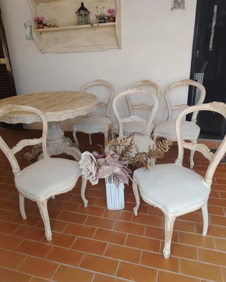 SEDIE SHABBY ANTICATE 