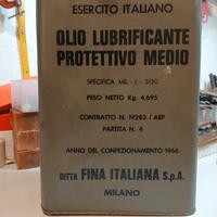 latta di olio militare vintage