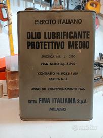 latta di olio militare vintage