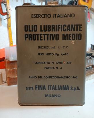 latta di olio militare vintage