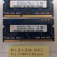 Ram SoDimm per notebook ddr3 e ddr2 varie marche