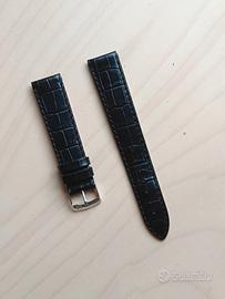 cinturino in vera pelle stampa coccodrillo 18 mm