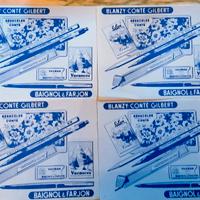 SET 4 CARTE PUBBLICITA' BLANZY-CONTE-GILBERT '50