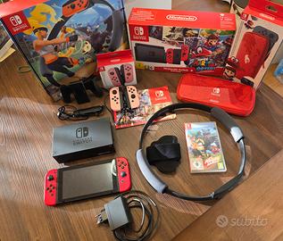 Nintendo Switch Super Mario Odissey+joycon+ringfit