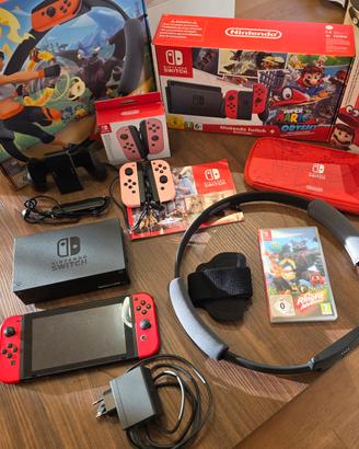 Nintendo Switch Super Mario Odissey+joycon+ringfit