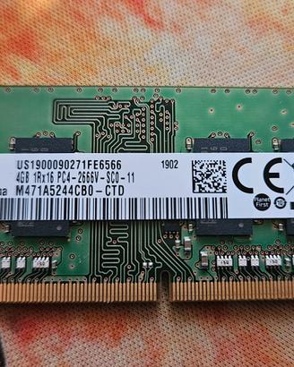 Ram ddr4  4giga per Notebook