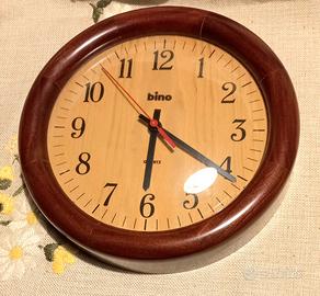 Orologio Bino con cornice in Legno Ø 25 cm.