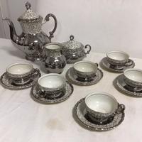 Servizio caffe porcellana / argento Bavaria