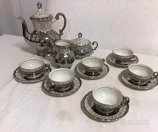Servizio caffe porcellana / argento Bavaria