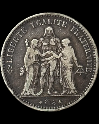 Moneta Francia 5 franchi, 1873 Ercole A