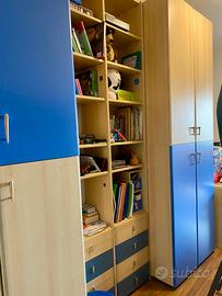 Armadio con libreria camera ragazzo L278 X H 260