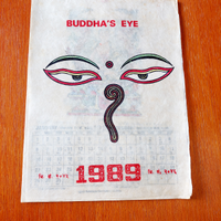 Calendario di BUDDHA su carta di riso Vintage