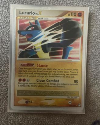 Carta Pokemon Lucario HOLO lv.X del 2007 originale