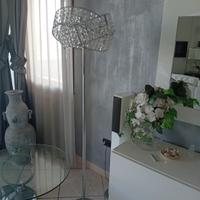 Lampada in acciaio e swarovski della chateau d’ax