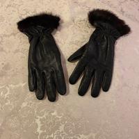 Guanti pelle e visone