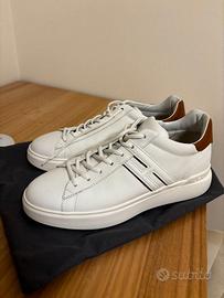 Scarpe Uomo Sneakers Hogan H580 Bianco Marrone tag