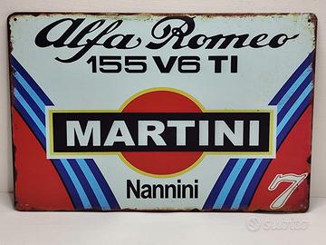 Targa Vintage in Metallo Alfa Romeo Racing 30x20cm