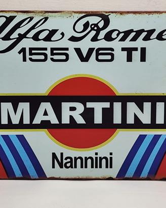 Targa Vintage in Metallo Alfa Romeo Racing 30x20cm