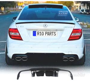 DIFFUSORE MERCEDES CLASSE C W204 LOOK AMG C63 NERO