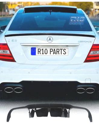 DIFFUSORE MERCEDES CLASSE C W204 LOOK AMG C63 NERO