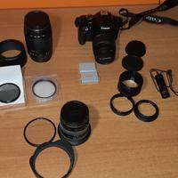 Canon 450D con obiettivi e accessori
