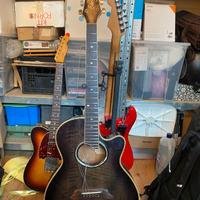 SaeHan Acoustic Electric guitar+custodia