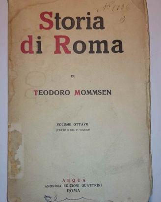 Libro "Storia di Roma" di T. Mommsen - 1936 Aequa