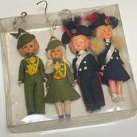 Set bambole panno lenci anni 50/60