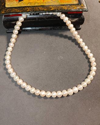 COLLANA CHOKER GIROCOLLO PERLA EDISON