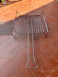 2 Griglie doppie per barbecue in acciaio