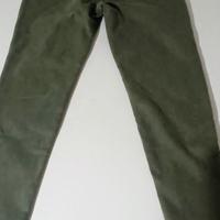 Jeans felpati verde militare 