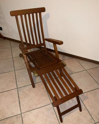 Sdraio chaise longue in acacia