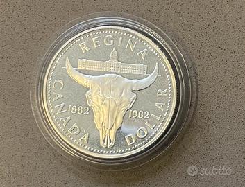 Argento Canada 1 Dollaro 1982 - Centenario Regina