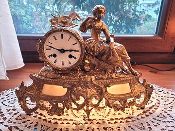 Antiquariato orologio da tavolo del 1850 antimonio