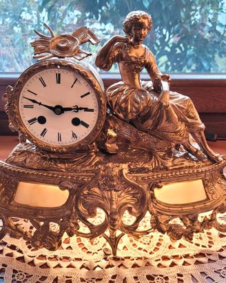 Antiquariato orologio da tavolo del 1850 antimonio