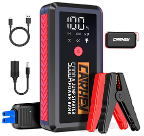 Booster Avviamento Auto, 5000A Avviatore Batteria