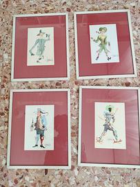 N.4 stampe con cornice