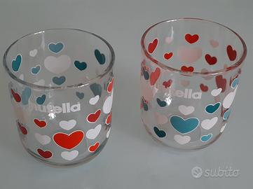 Coppia bicchieri Nutella san valentino