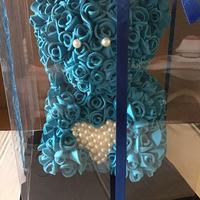 Orsetto di rose blu