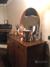 Vetrina Liberty in ciliegio in due corpi – inizi ‘