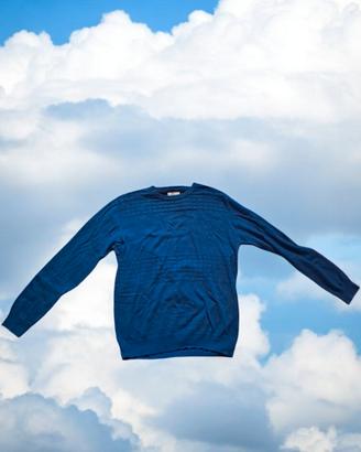 Elegante maglione blu Navigare