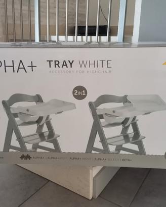 Hauck Alpha Tray bianco - Vassoio Pappa 3 in 1