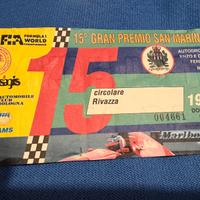 Biglietto Formula 1 GP SannMarino 1995