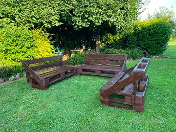 set panchine in legno