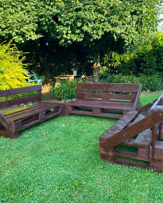 set panchine in legno