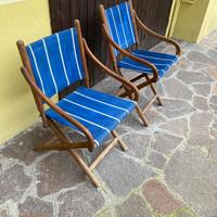 2 Sedie pieghevoli in legno del 1960