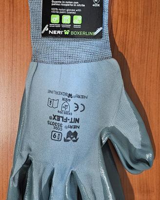 guanti Neri NIT-Flex cod. 353075 taglia size 9