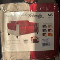 copri divano bicolore in microfibra 2 posti